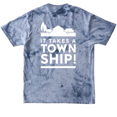 It Takes a Township Back Print, a Ocean Comfort Colors Colorblast Tee