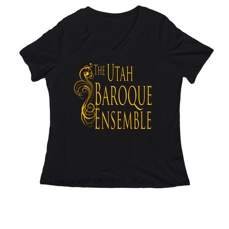 Utah Baroque- bringing it Bach, a Black Women's Relaxed V-Neck Tee