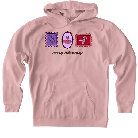 Stamps in Motion - Color, a Dusty Pink Heavyweight Pullover Hoodie