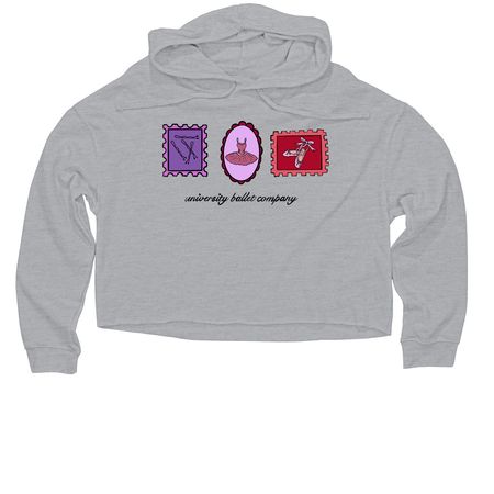 Stamps in Motion - Color, a Grey Heather Women?s Lightweight Cropped Hoodie