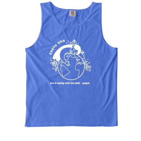 Earth Day, a Flo Blue Comfort Colors Tank Top