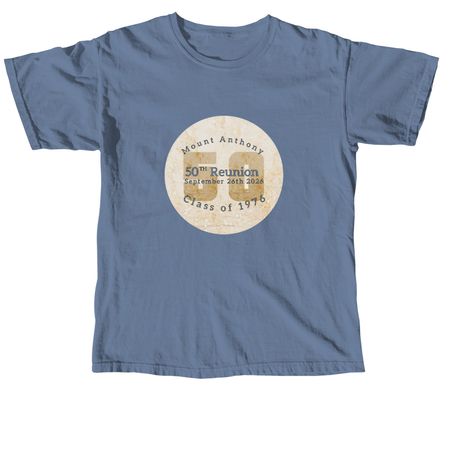 50th Class Reunion, a Blue Jean Comfort Colors Unisex Tee