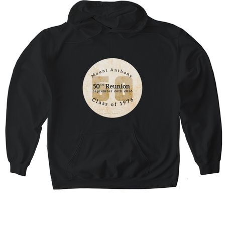 50th Class Reunion, a Black Gildan Softstyle Pullover Hoodie
