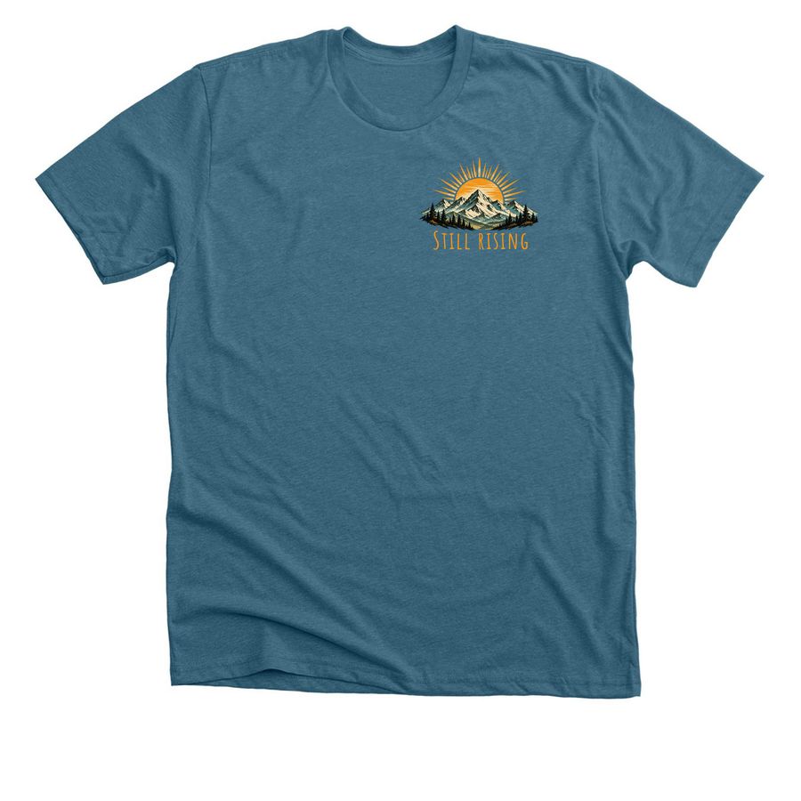 Still Rising, Support Ashley?s Journey, a Heather Deep Teal Premium Unisex Tee