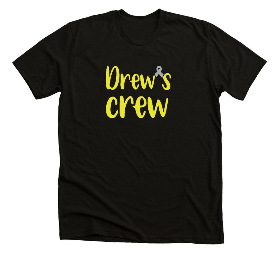 Drew's Crew, a Solid Black Blend Premium Unisex Tee