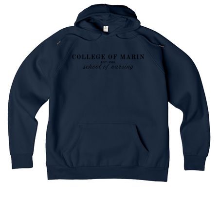 CoM School Of Nursing, a Rebel Blue Allmade Organic CVC Pullover Hoodie