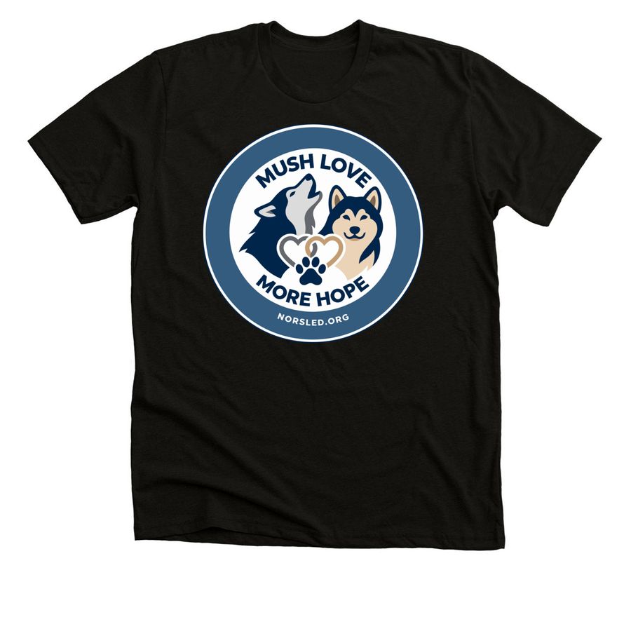 Mush Love More Hope, a Black Heather Premium Unisex Tee