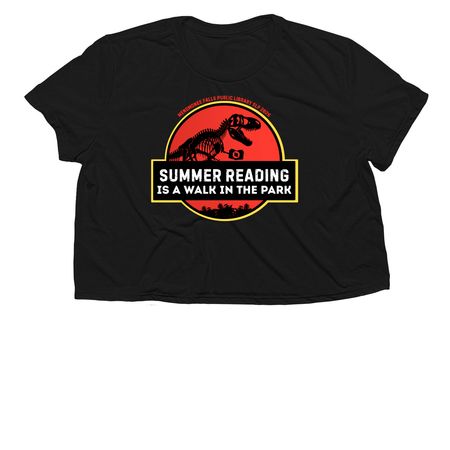 SLP 2026 is a Walk in the Park, a Black Women?s Flowy Cropped Tee