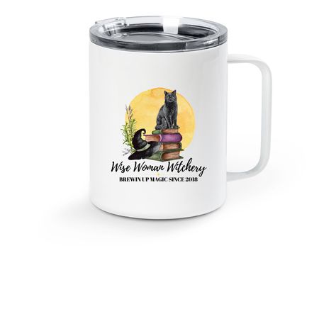 carry your brew, a White Stainless Steel Travel Mug