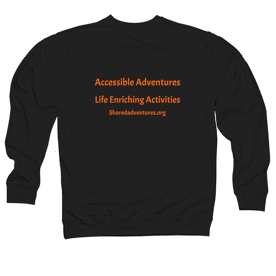 Pro -Style, a Black Midweight Crewneck Sweatshirt (back-view)