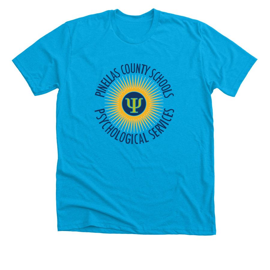 Pinellas County Psych Services 2025-26, a Neon Blue Premium Unisex Tee