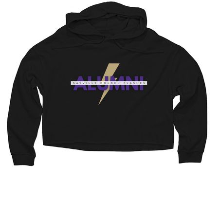 Golden Flashes Alumni, a Black Women?s Lightweight Cropped Hoodie