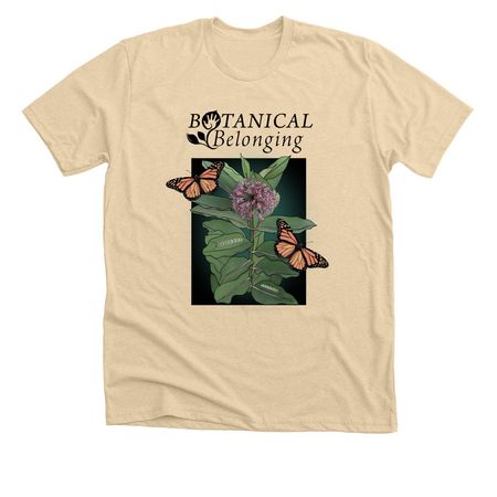 Host Plant: Monarch (light), a Heather Soft Cream Premium Unisex Tee