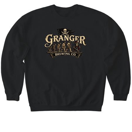 Granger, a Black Softstyle Crewneck Sweatshirt