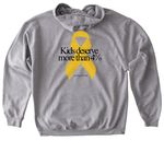 Childhood should be cancer-free, a Sport Grey Gildan Softstyle Pullover Hoodie (back-view)