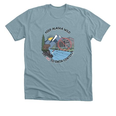 Color Keep Alaska Wild T-Shirt, a Heather Blue Lagoon Premium Unisex Tee
