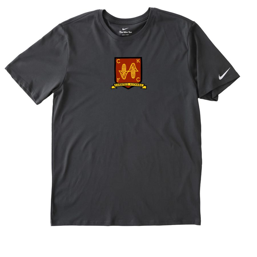 Cornfed Kickers Athletic Wear, a Anthracite Nike Dri-FIT Jersey Blend Performance Tee