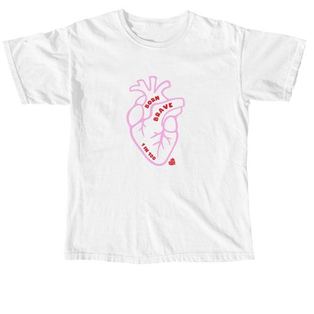 Henderson's Summer Tee (Pink Heart), a White Comfort Colors Unisex Tee