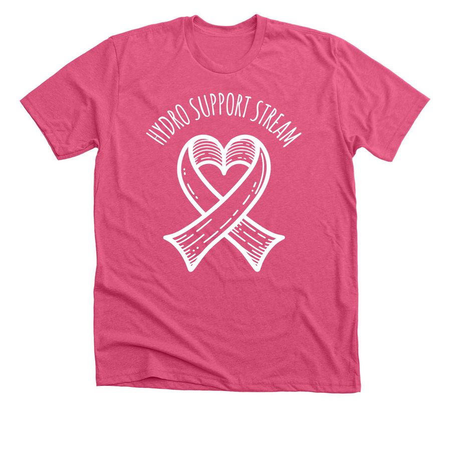 Hydro Support Stream, a Heather Charity Pink Premium Unisex Tee