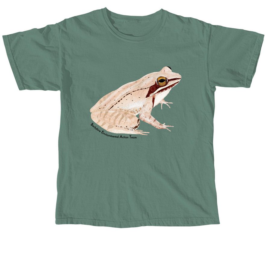 BEAT Wood Frog Shirt (black font), a Light Green Comfort Colors Unisex Tee