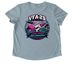 High Speed High Standards&nbsp;, a I Like You Blue Allmade Eco Triblend Women?s Scoop Neck Tee (back-view)
