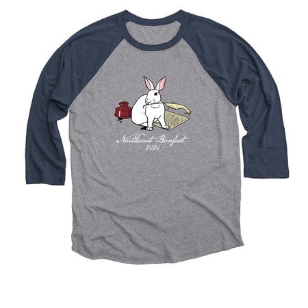 Northeast&nbsp; Bunfest 2026, a Vintage Navy and Premium Heather 3/4 Sleeve Baseball Tee