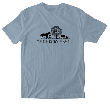 Henry Haven Logo Gear - Earth Tones, a Stone Blue Softstyle Cotton Tee