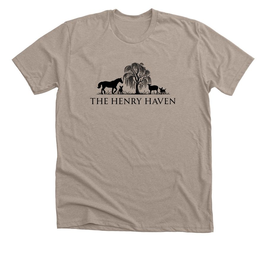 Henry Haven Logo Gear - Earth Tones, a Heather Stone Premium Unisex Tee