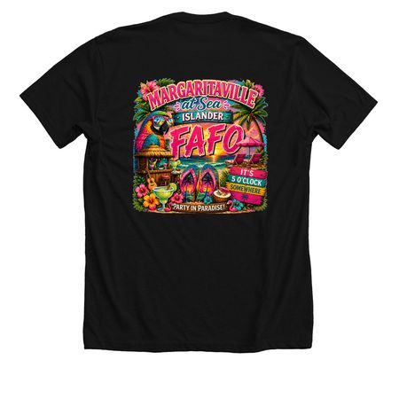 MVAS FAFO&nbsp;, a Solid Black Blend Premium Unisex Tee (back-view)