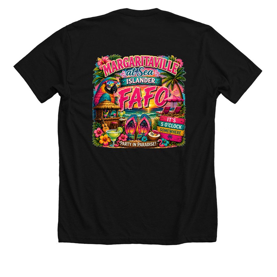 MVAS FAFO&nbsp;, a Solid Black Blend Premium Unisex Tee (back-view)