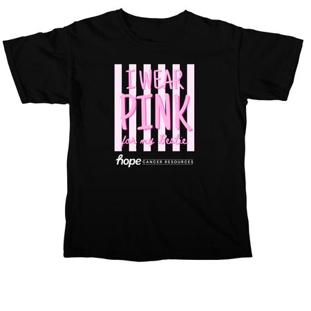 I Wear Pink- For my Bestie, a Black Comfort Colors Unisex Tee