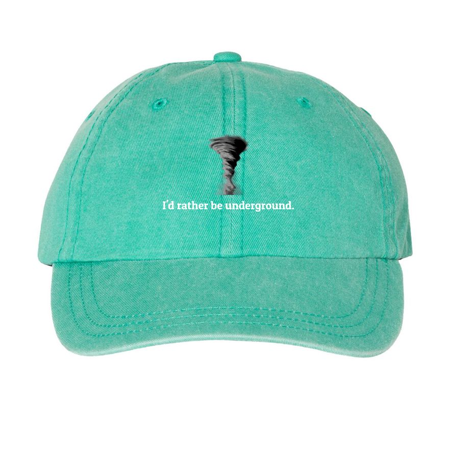 Storm Season, a Seafoam Printed Pigment Dye Baseball Cap