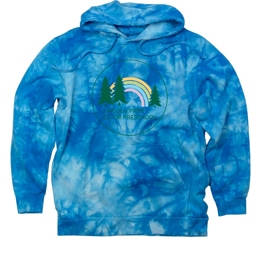 Lincoln Park Co-Op Preschool Adults and Youth, a Aqua Blue Tie Dye Pullover Hoodie