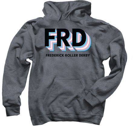 FRD Celebrates Trans Pride!, a Dark Heather Pullover Hoodie