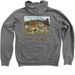 MISSPITS RESCUE Est. 2013, a Deep Heather Zip Up Hoodie (back-view)