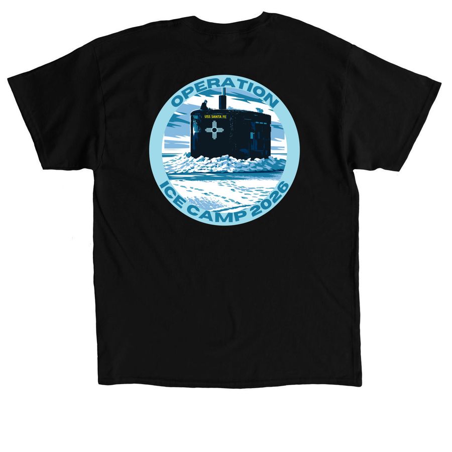 Operation Ice Camp 2026, a Black Classic Unisex Tee (back-view)