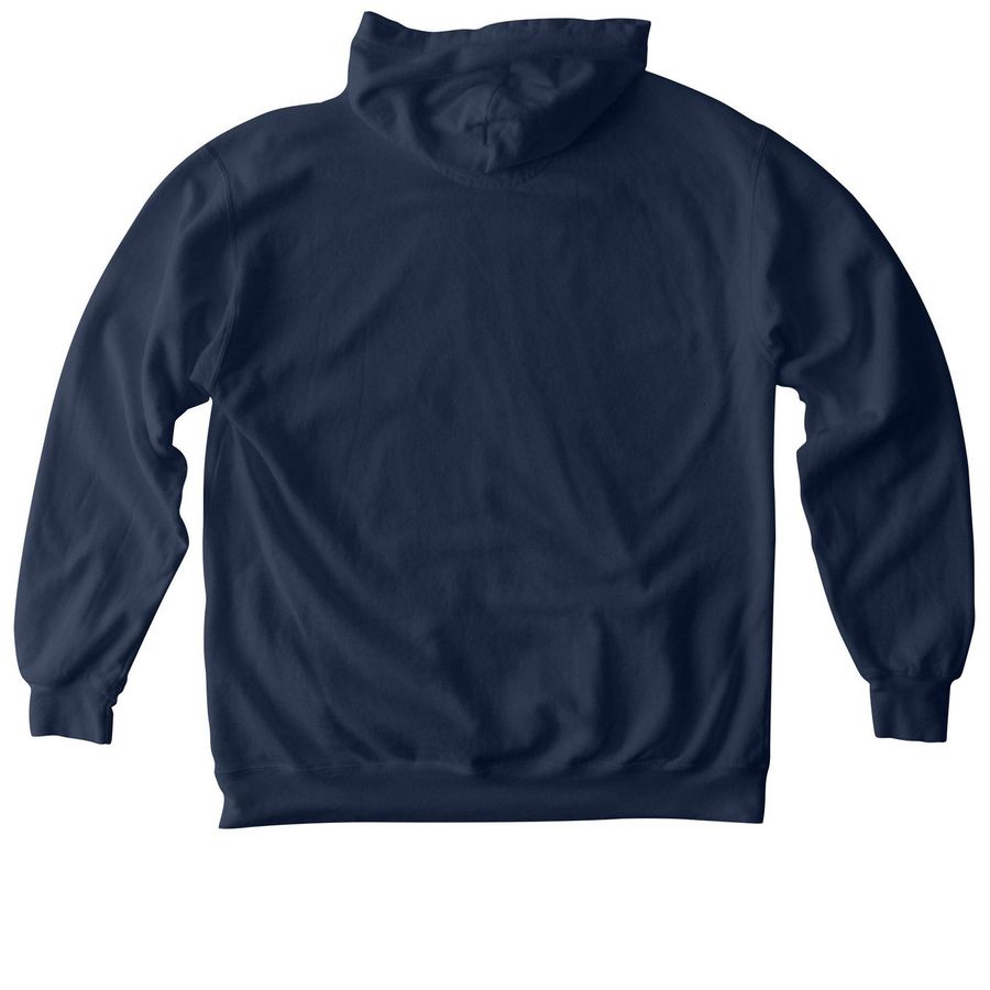 Hoodies, a True Navy Comfort Colors Pullover Hoodie (back-view)