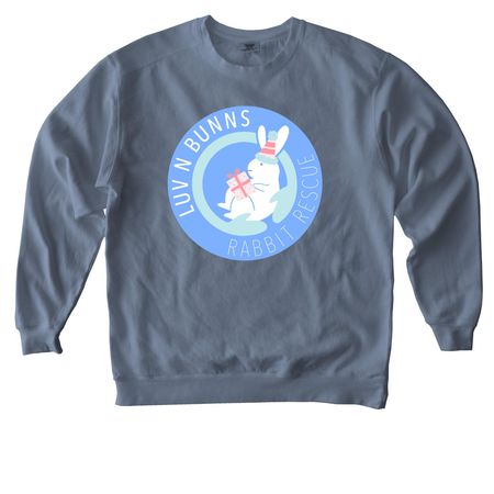 Hoppy Birthday!, a Blue Jean Comfort Colors Crewneck Sweatshirt
