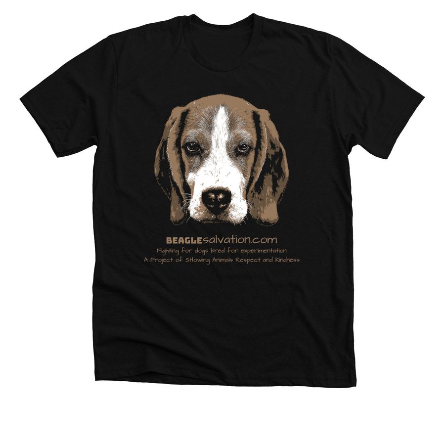 Beagle Salvation Campaign, a Solid Black Blend Premium Unisex Tee