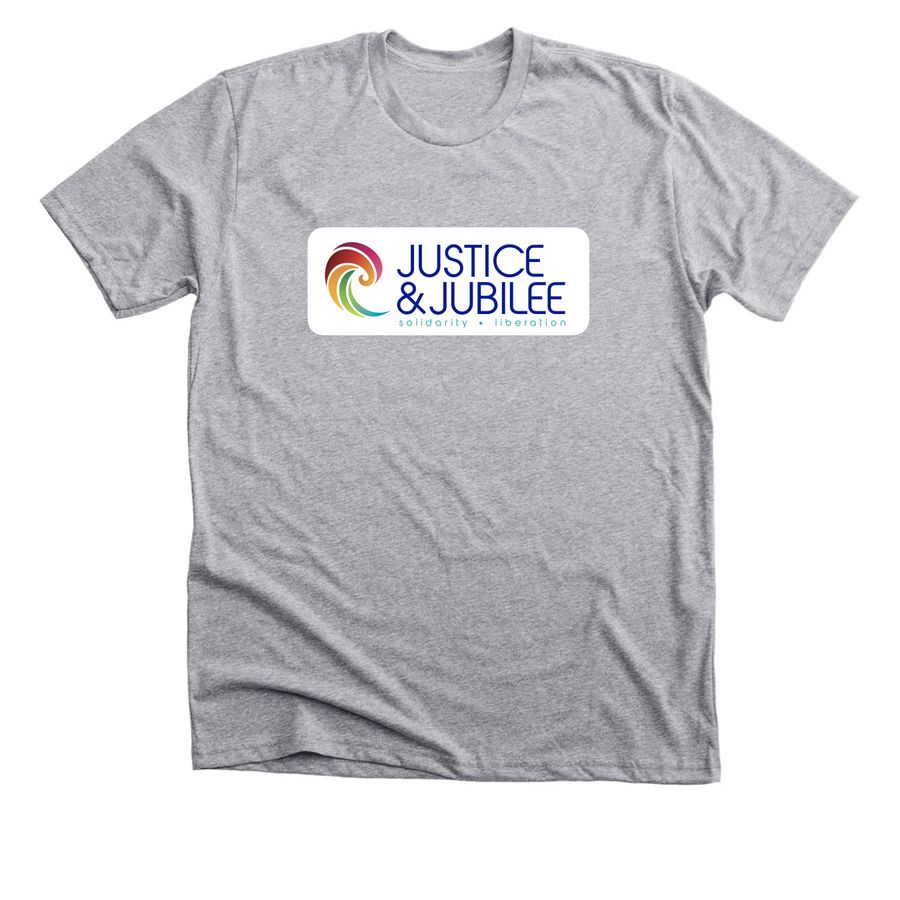 Justice & Jubilee, a Athletic Heather Premium Unisex Tee
