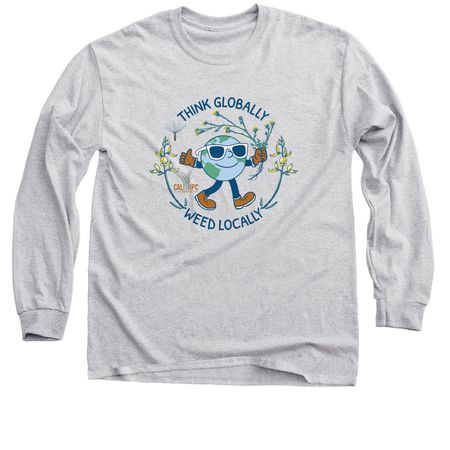 Think Globally, Weed Locally!, a Sport Grey Classic Long Sleeve Tee