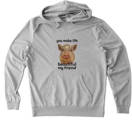 Beautiful life MPFL, a Granite Grey Heather Allmade Organic French Terry Pullover Hoodie
