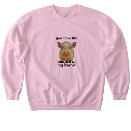 Beautiful life MPFL, a Light Pink Softstyle Crewneck Sweatshirt