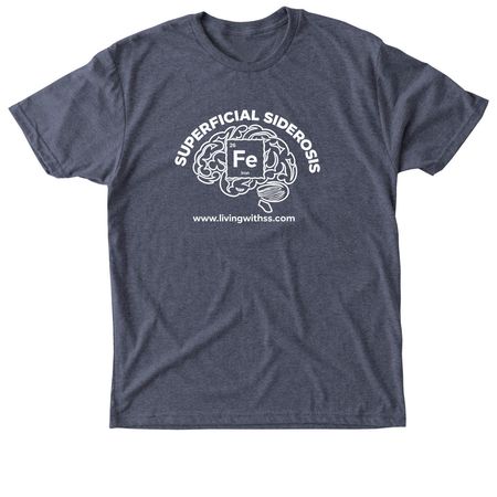 SUPERFICIAL SIDEROSIS, a Vintage Navy Triblend Unisex Tee