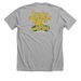 Lara Runs Chicago, a Athletic Heather Premium Unisex Tee (back-view)