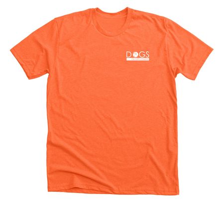 2026 DoD Mascot, Juju, a Heather Orange Premium Unisex Tee (back-view)