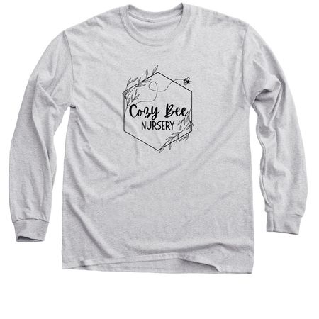 Cozy Bee Logo, a Sport Grey Classic Long Sleeve Tee