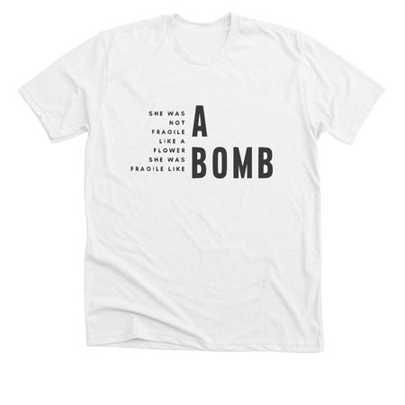She's A Bomb Tee, a Solid White Blend Premium Unisex Tee