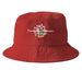 Meadow Rue Hats, a Red Printed Bucket Hat