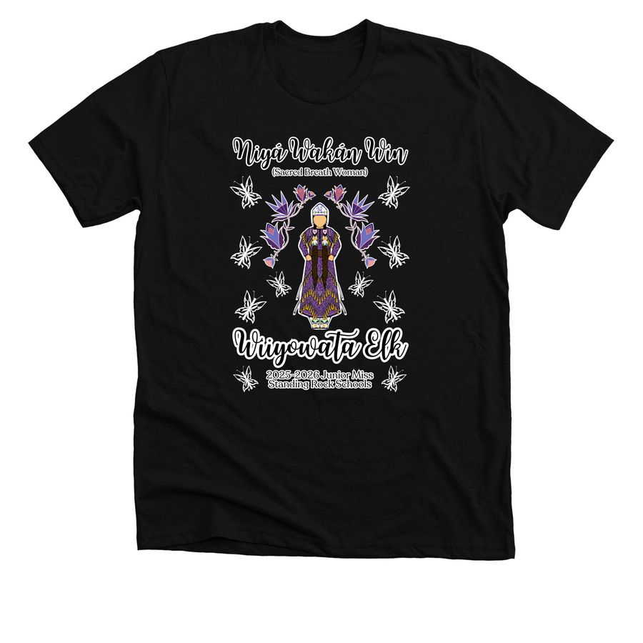 NiyaWakanWin, a Solid Black Blend Premium Unisex Tee